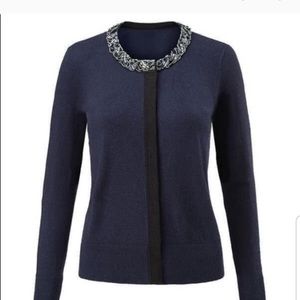 Cabi formal cardigan sequin bead details